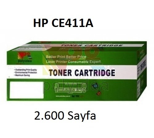 HP CE411A    2.600 Sayfa Mavi Toner